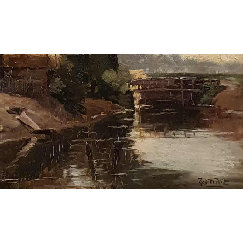 Sans titre, huile sur panneau de Prosper DE WIT (1862-1951) :
