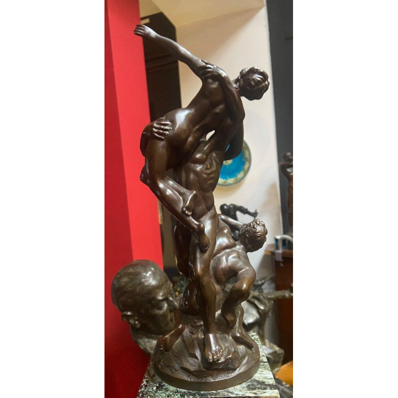 Sculptuur Ontvoering van de Sabijnse vrouwen bronzen reductie van het model door Jean De Bologne