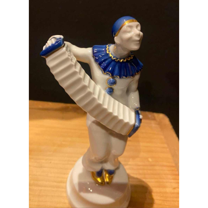 Clown musicien en porcelaine de Rosenthal