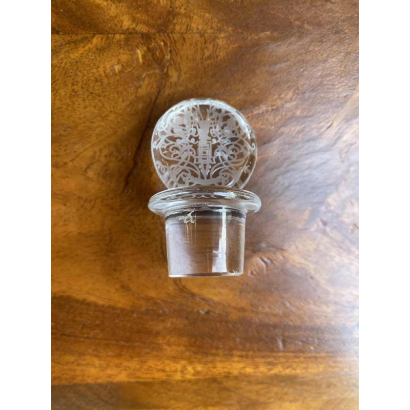 Baccarat Michelangelo crystal decanter, engraved decoration