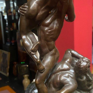 Sculptuur Ontvoering van de Sabijnse vrouwen bronzen reductie van het model door Jean De Bologne