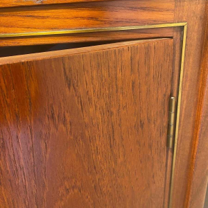 Scandinavian teak corner cabinet by Agnes Christoffersen