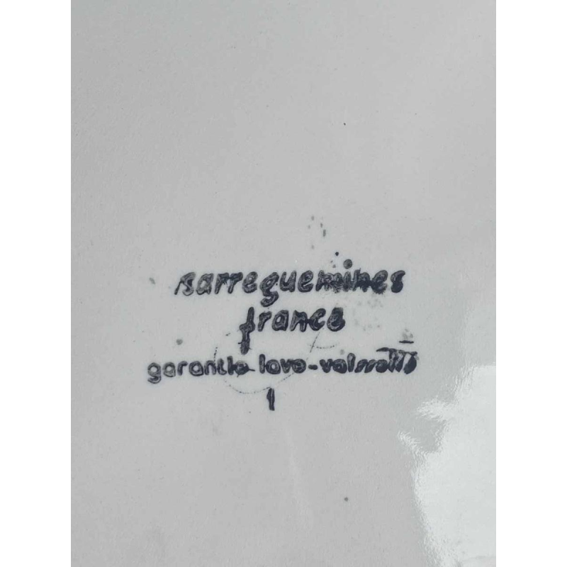 9 shellfish and seafood plates Sarreguemines 1960