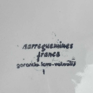 9 assiettes coquillages et fruits de mer Sarreguemines 1960