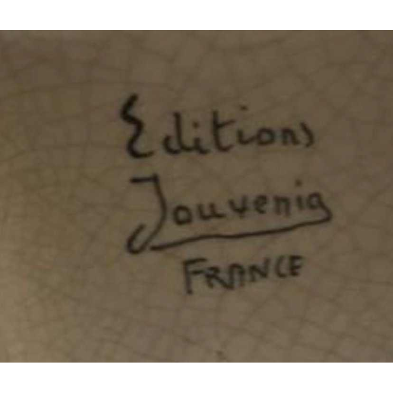 Crackled earthenware bookholder signed Hadji Jouvenia edition