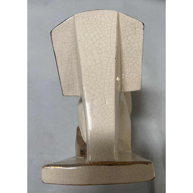 Crackled earthenware bookholder signed Hadji Jouvenia edition