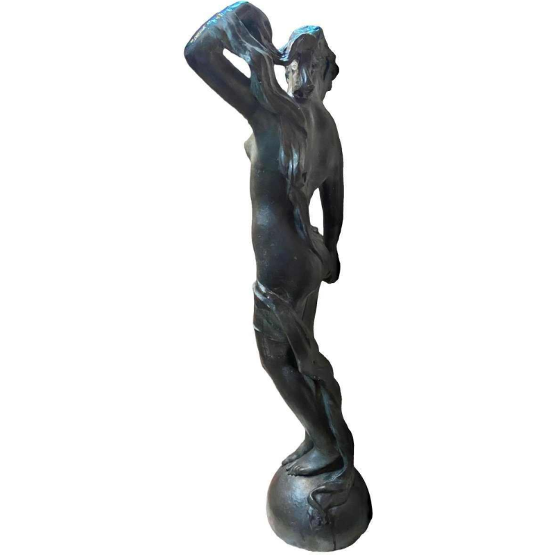 Jef Lambeaux "La Jeune femme" sculpture plâtre d'atelier