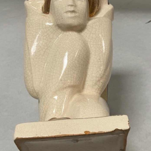 Porte-livre en faïence craquelé signé Hadji édition signée Jouvenia