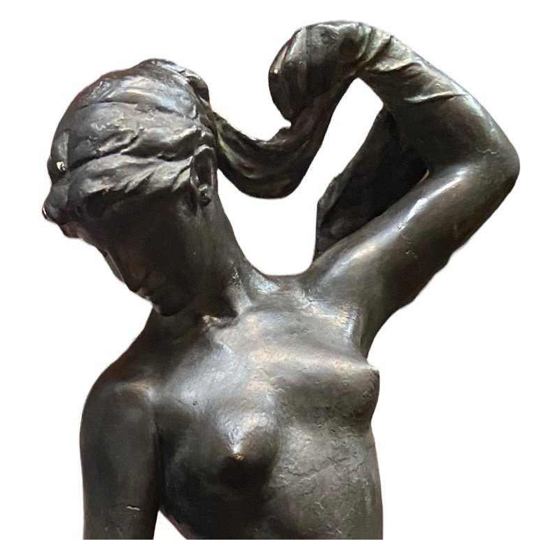 Jef Lambeaux "La Jeune femme" sculpture plâtre d'atelier