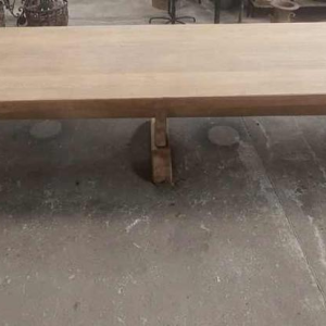 Grande table monastère en chêne massif (4,50 m), milieu du XXe s