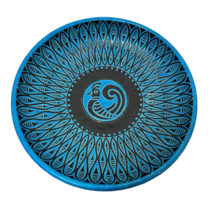 Large Longwy Plate - Stylized Bird decoration - Signed/stamped: Primavera Longwy