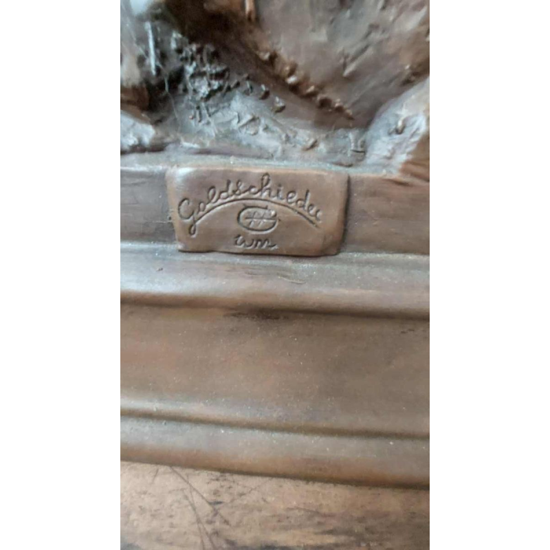 Friedrich Goldscheider, large terracotta planter, Austria 19th c