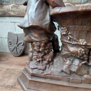 Friedrich Goldscheider, large terracotta planter, Austria 19th c