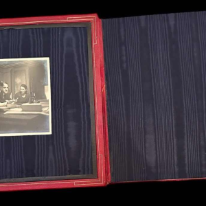 Art Deco leather-bound photo album