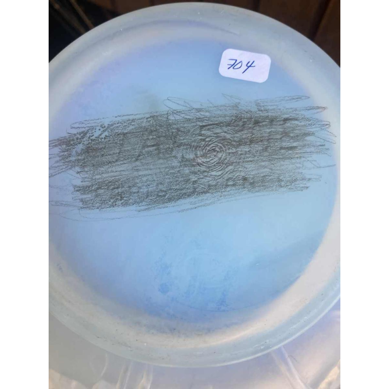 ETALEUNE voor Etling, Art Deco opalescente vaas, gestileerd bloemmotief, ca 1930