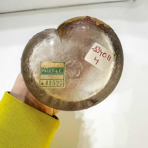 Derai et Pelusi pour Pauly & Co, soliflore surréaliste, sculpture en verre, Venezia Murano 1956