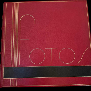 Art Deco leather-bound photo album