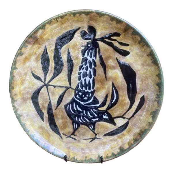 Large dish signed Jean Lurçat Sant Vicens