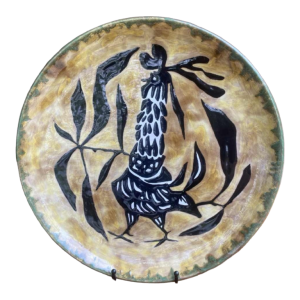 Large dish signed Jean Lurçat Sant Vicens