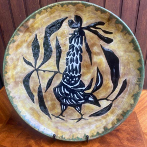 Large dish signed Jean Lurçat Sant Vicens