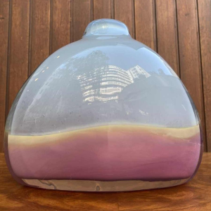 Vase En Verre Signé Samuel Herman De Rosenthal Studio Line 1960 s