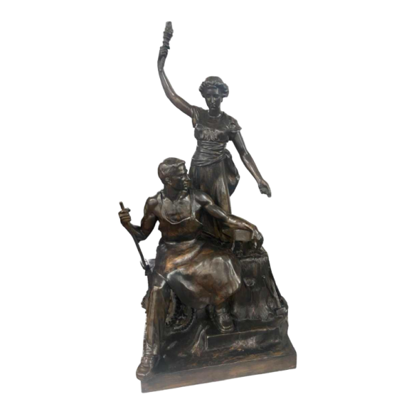 Reinhard Schnauder "Hommage à lindustrie" sculpture en bronze, 1929