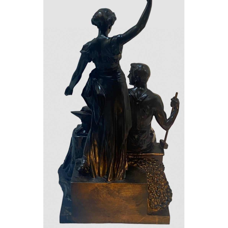 Reinhard Schnauder "Homage to industry" bronze sculpture, 1929