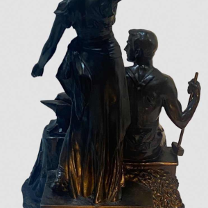 Reinhard Schnauder "Hommage à lindustrie" sculpture en bronze, 1929