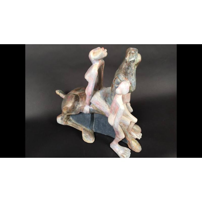 ANDRE WILKIN, Sculptuur Figuratief Expressionistisch Polyester PAARD 1980