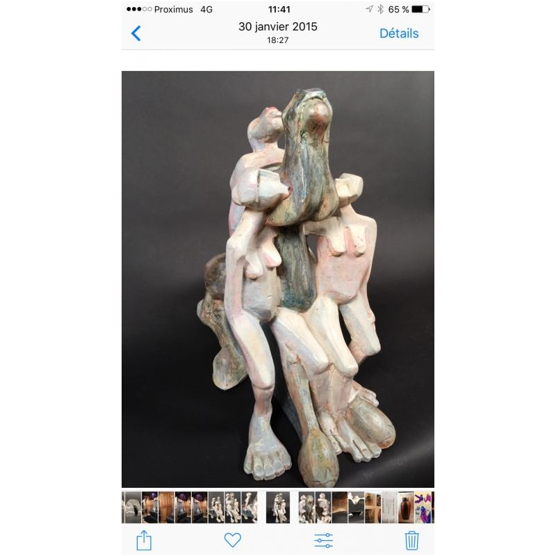 ANDRE WILKIN, Sculptuur Figuratief Expressionistisch Polyester PAARD 1980