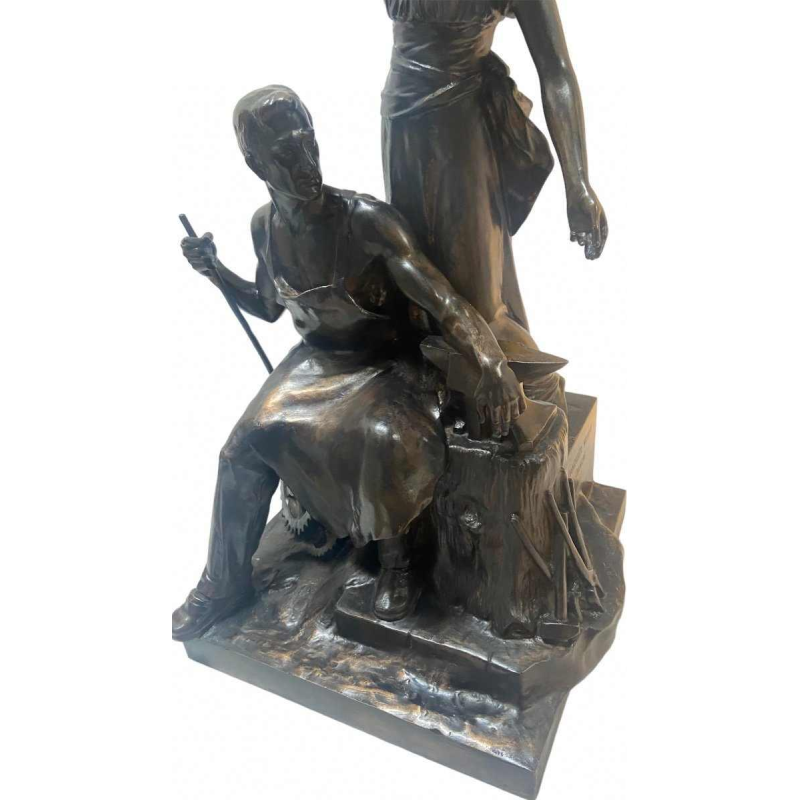 Bronzen sculptuur Reinhard Schnauder "Hommage aan de industrie", 1929
