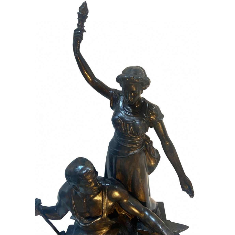 Reinhard Schnauder "Homage to industry" bronze sculpture, 1929