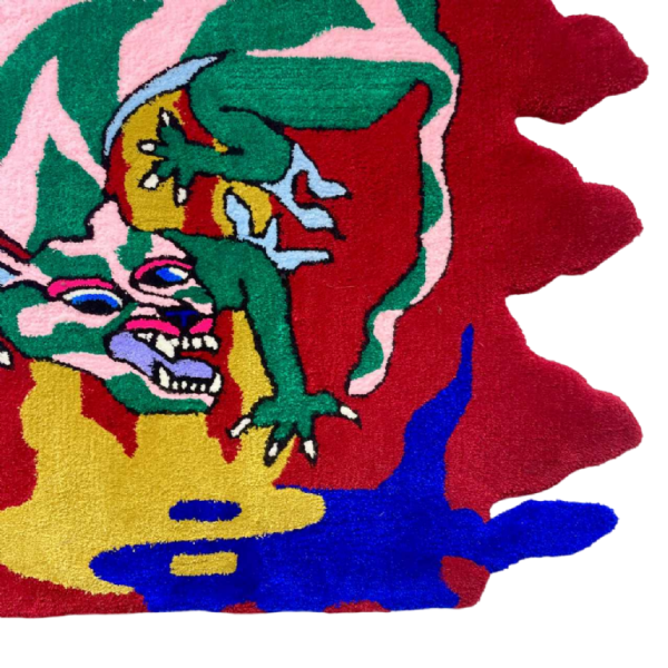 Bleu Noiir 'The guardian' tufting, woollen rug / tapestry, 2023