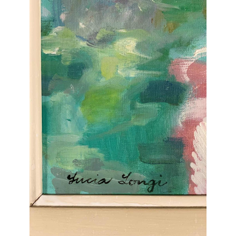 LUCIA LONGI, schilderij Portret van een jonge vrouw, olieverf op doek, ca 1950