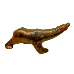 Pierre Chenet, polar bear sculpture, large model, bronze with shaded patina