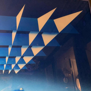 PATRICE PLACEMAN "PARIS" Peinture Op'Art Eglomisé Plexiglass Surréaliste 1975