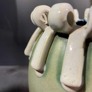 Ernest D'Hossche for Boch Frères Kéramis BFK Studio d'Art, Stoneware Vase D3034