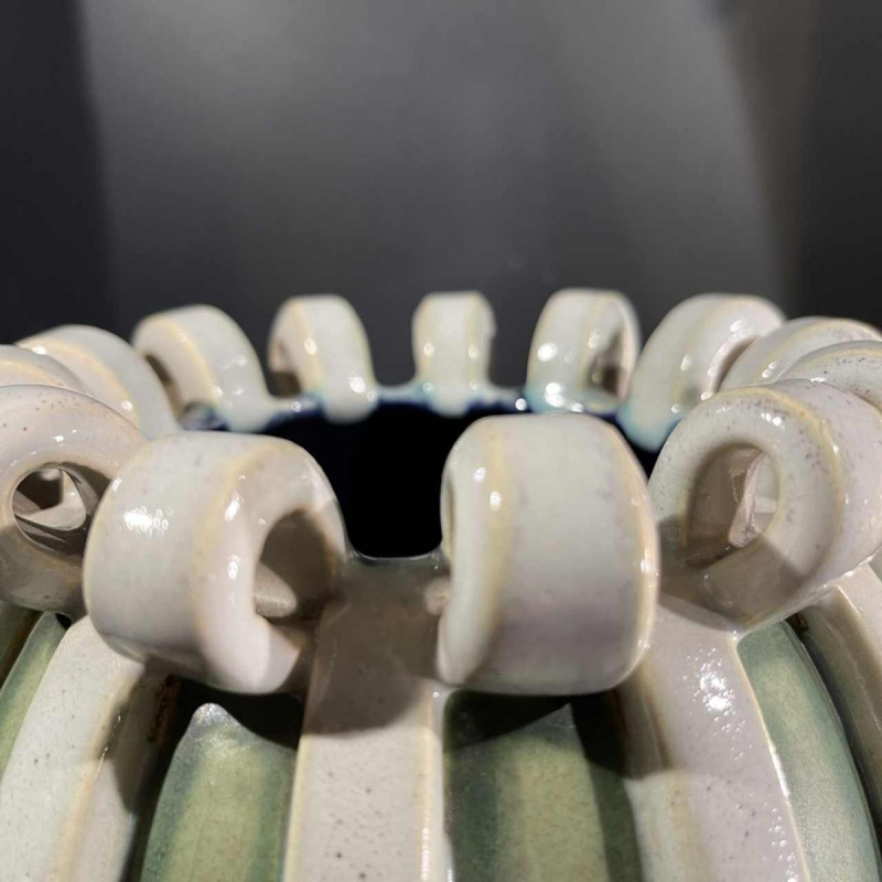 Ernest D'Hossche for Boch Frères Kéramis BFK Studio d'Art, Stoneware Vase D3034