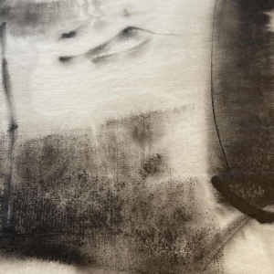 GEORGES (Ge´o) DE VLAMYNCK 'Nu de Femme Abstrait B' tableau / peinture / technique mixte, fusain encre craie sur papier 