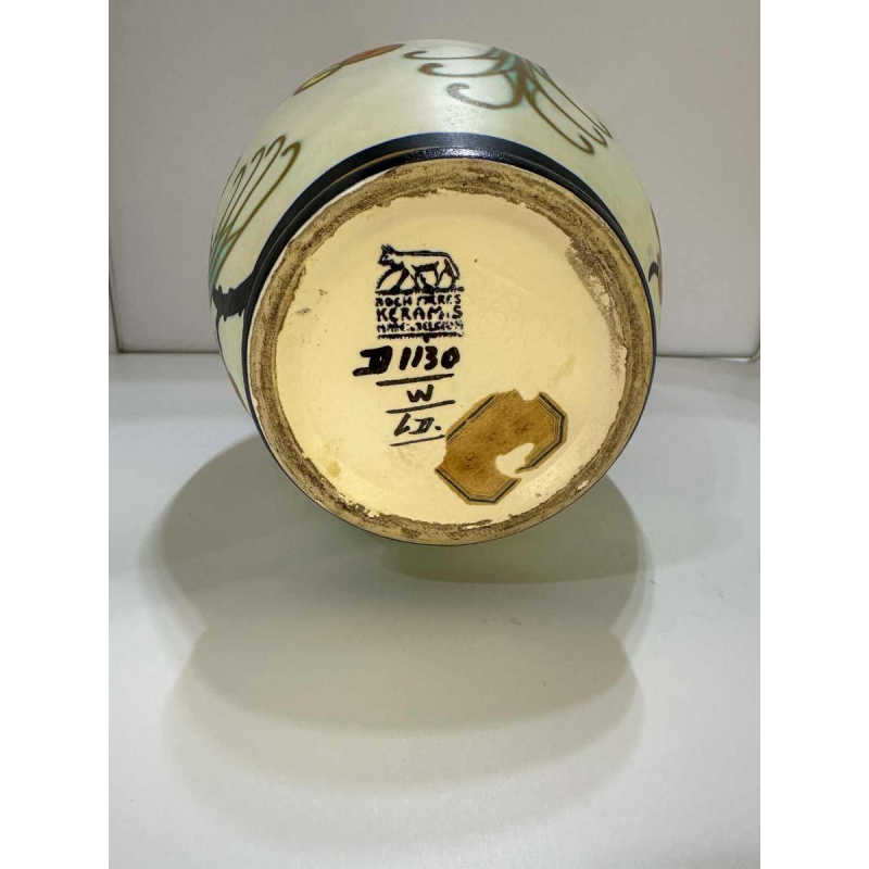 Charles Catteau pour Keramis 'Les Perruches' vase Art Déco en céramique D1130, ca 1930