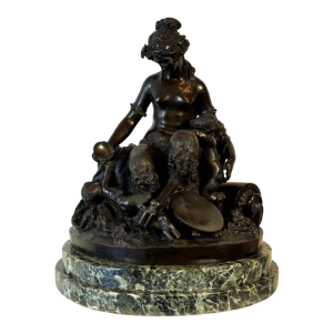 Bronze group representing a young woman and her two children, after Clodion, 19th century