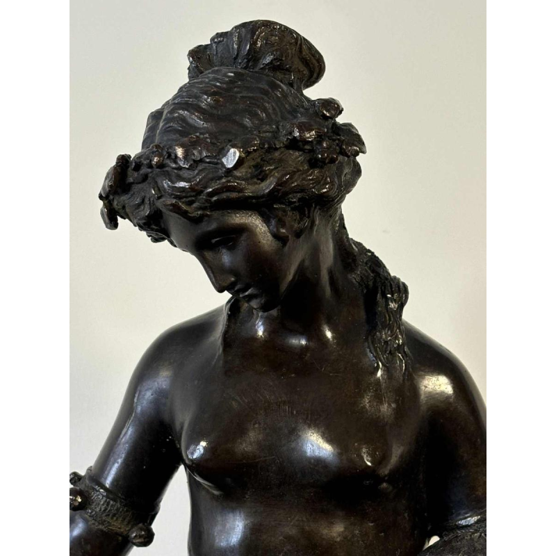 Groupe en bronze représentant une faunesse et ses deux enfants, d'après Clodion, 19e siècle