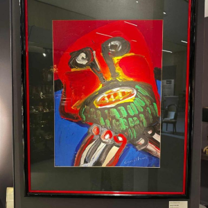 Bengt Lindström, acryl op papier, Cobra-beweging