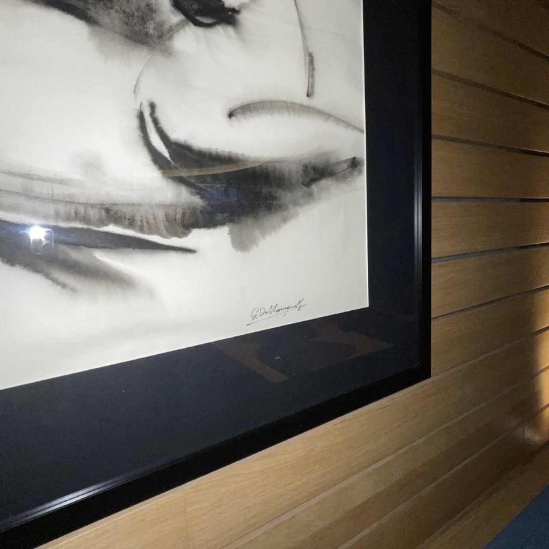 GEORGES (Ge´o) DE VLAMYNCK 'Nu de Femme Abstrait B' tableau / peinture / technique mixte, fusain encre craie sur papier 