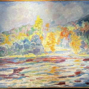 Armand Guillaumin 'Crozant' impressionistisch schilderij, olieverf op doek, ca 1920