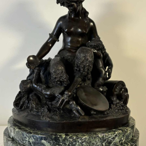 Bronze group representing a young woman and her two children, after Clodion, 19th century