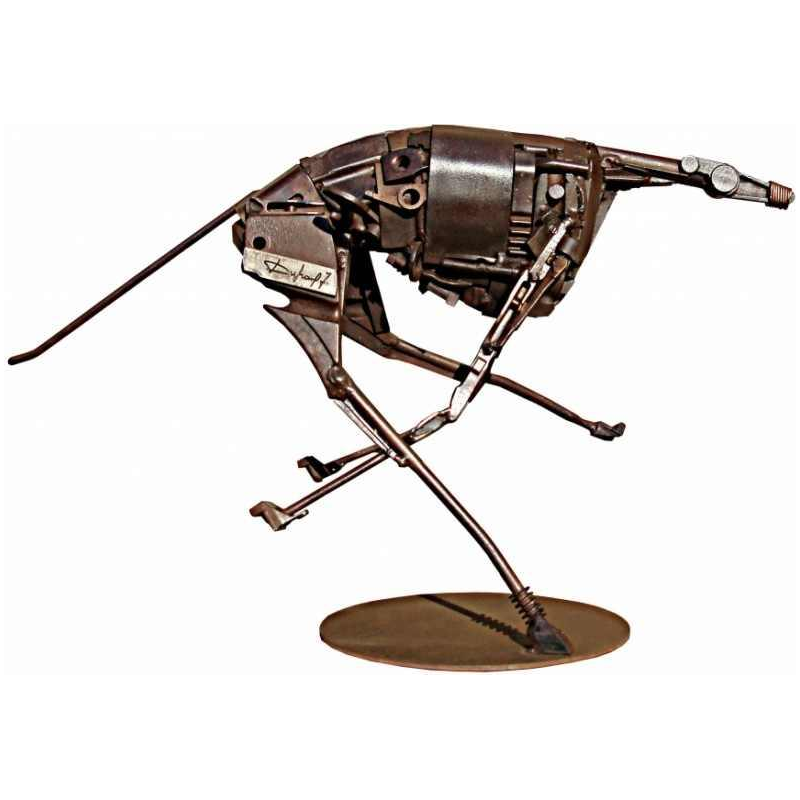 JACQUES DUFRANE 'La Victoire de Samothrace' sculpture brutaliste en acier soude´ / assemblage patine´, ca 2000