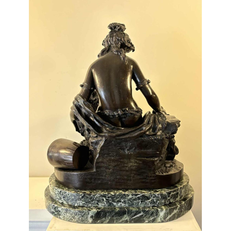 Bronze group representing a young woman and her two children, after Clodion, 19th century