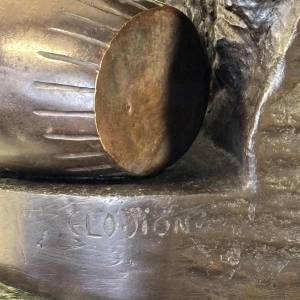 Groupe en bronze représentant une faunesse et ses deux enfants, d'après Clodion, 19e siècle