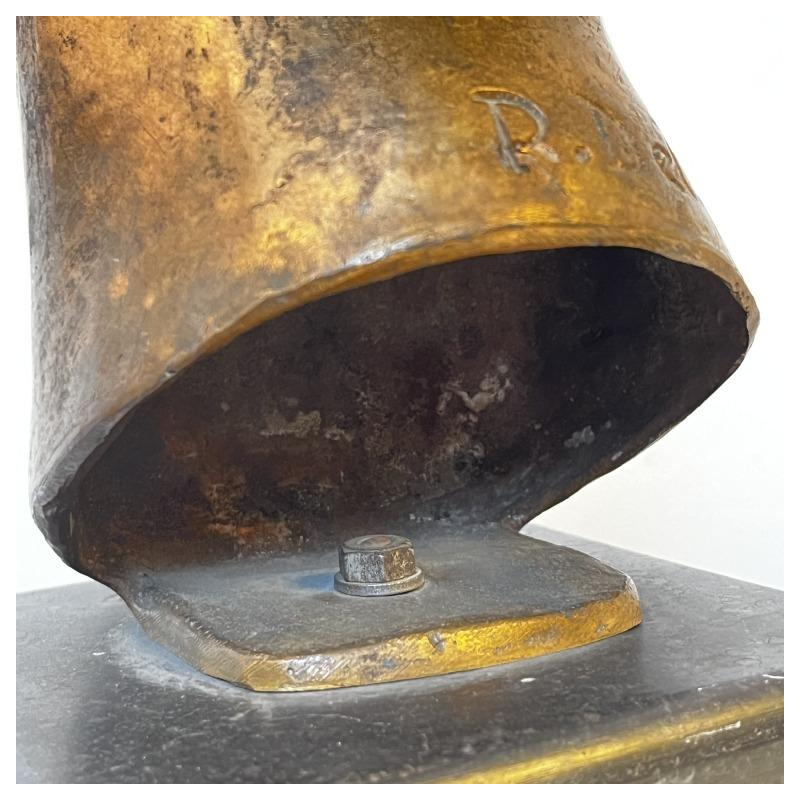 ROBERT DELNEST ' Visage de femme ' sculpture portrait / buste en bronze 1961